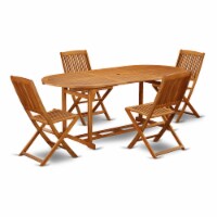 BSCM5CWNA This 5 Piece Acacia Wooden Outdoor-Furniture Set
