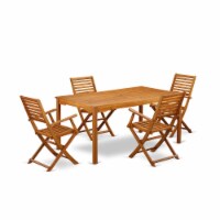 CMBS5CANA This 5 Piece Acacia Hardwood Outside patio Set