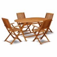 DICM5CANA This 5 Piece Acacia Wooden Patio area Dining Set