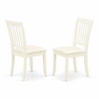 East West Furniture Danbury 38  Fabric Dining Chairs in Linen White (Set of 2)