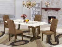 5-Pc Table Set Included 4 Chairs and Table - Distressed Jacobean