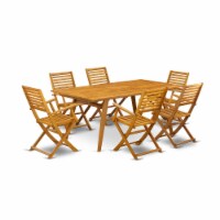 East West Furniture DEBS7CANA 7-Pc Outdoor Patio Set