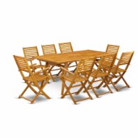 East West Furniture DEBS9CANA 9-Piece Table Set
