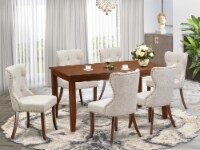-A table set of 6 excellent Chairs, & a fantastic  wooden table with Mahogany