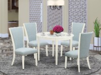 A Table set of 4 excellent Chairs with Baby Blue, & a Table