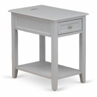 East West Furniture Denison 24  Wood Nightstand with 1 Drawer in Urban Gray
