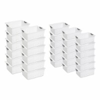 Sterilite Ultra Storage Bin Basket in Size Large (12 Pack) and Medium (18 Pack)