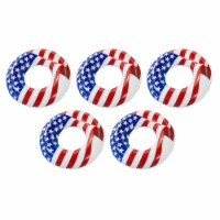 Swimline 36 Inflatable Patriotic America Flag Swimming Pool Tube Float (5 Pack)