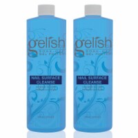 Gelish Nail Soak Off Surface Gel UV Top Coat Cleanser Bottle, 16 Fl Oz (2 Pack)