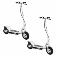 Razor E325 Adult RideOn 24V High-Torque Electric Powered Scooter, White (2 Pack)
