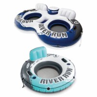 Intex River Run Inflatable 2 Rider River Float w/ Cooler + River Run Single Tube