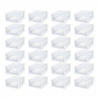 Sterilite 16 Qt Single Box Modular Stacking Storage Drawer Container (24 Pack)