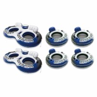 Intex River Run II Inflatable 2 Person Float (2 Pack) + Single Tube (4 Pack)