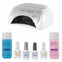 Gelish Salon Nail Polish Cure LED Lamp Light + Basix Care Kit Remover + Cleanser