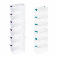 Sterilite 64 Qt Clear Storage Tote, 6 Pack, and 66 Qt Clear Storage Tote, 6 Pack Perspective: Main