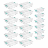 Sterilite Large Clip Storage Box, 12 Pack, and Small Clip Storage Box, 6 Pack