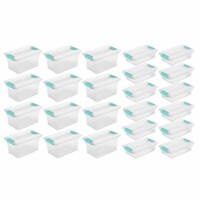 Sterilite Small Clip Box Clear Storage Tote Container with