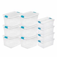 RIS USA 14.5 Quart Plastic Storage Bin with Latching Lid