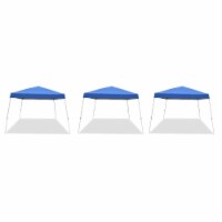 Caravan Canopy V Series 2 12' x 12' Entry Level Angled Leg Canopy, Blue (3 Pack)