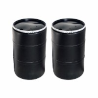 Active Aqua 55 Gallon Drum Hydroponic Reservoir w/ Pre-Drilled Solid Lid, 2 Pack