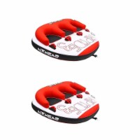 Airhead Riptide 3 Triple Rider Inflatable Boat Towable Backrest Tube (2 Pack)
