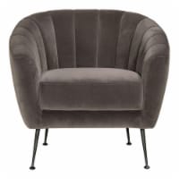 Moe's Home Collection Marshall Velvet Upholstered Accent Chair in Gray