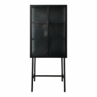 Moes Home Collection KK-1018-02 Zakk Metal Cabinet, Black