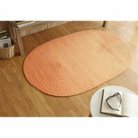 Better Trends BRSSR25OR Sun Splash Braided Rug, Orange - 2 in.