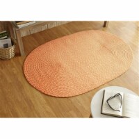 Better Trends BRSSR811OR Sun Splash Braided Rug- Orange - 8 in.