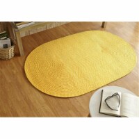 Better Trends BRSSR58YE Sun Splash Braided Rug, Yellow - 5 in.