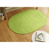 Better Trends BRSSR811LI Sun Splash Braided Rug- Lime - 8 in.
