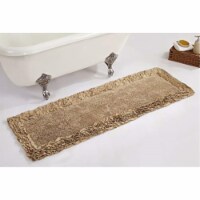 Shaggy Border Collection 20  x 60  Rectangle in Beige