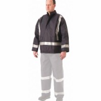 Nasco Flame Resistant Rain Jacket,PU,L,Blue 1801JN110