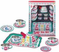 Champion Bird Print Tin Tea Set
