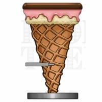 Queens of Christmas WL-ICECR-BARST-STRW 2.75 ft. Strawberry Ice Cream Bar Stool, Pink