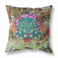 Vase Sunflower Matches Broadcloth Indoor Outdoor Zippered Pillow Green Pink Blue