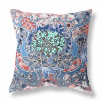 Vase Sunflower Matches Broadcloth Indoor Outdoor Zippered Pillow Sky Blue Pink