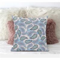Amrita Sen Paisley on Abstract 18 x18  Suede Pillow in Peach Pink