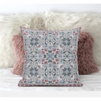 Amrita Sen Jahan Paisley 16 x16  Suede Pillow in Muted Green Gray Indigo