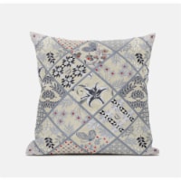 Fall Patch Snowflowers Suede Zippered Pillow With Insert In Dark Green Peach