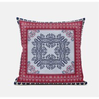 Window Wreath Palace Suede Zippered Pillow With Insert In Muted Magenta Gold