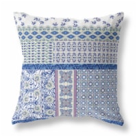 Flower Castle Patchwork Broadcloth Blown And Closed Pillow In White Pink