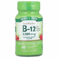 Nature's Truth Vitamin B-12 plus Folic Acid Natural Berry 2 500 mcg - 60 Fast