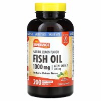 Sundance Vitamins Fish Oil Natural Lemon 1 000 mg - 200 Quick Release Softgels
