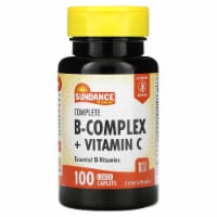Sundance Vitamins Complete B-Complex + Vitamin C - 100 Coated Caplets