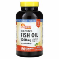 Sundance Vitamins Odorless Coated Fish Oil Natural Lemon 1 200 mg - 150 Softgels