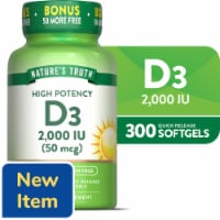 Nature's Truth High Potency Vitamin D3 50 mcg (2 000 IU) - 300 Quick Release Softgels