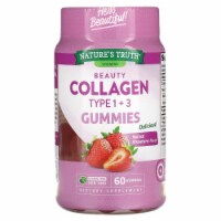 Nature's Truth Beauty Collagen Gummies Types 1 + 3 Natural Strawberry - 60 Gummies
