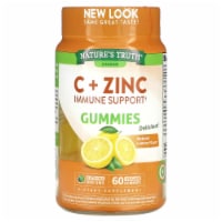 Nature's Truth C + Zinc Immune Support Natural Lemon - 60 Vegan Gummies