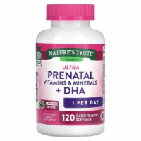Nature's Truth Ultra Prenatal Vitamins & Minerals + DHA - 120 Quick Release Softgels